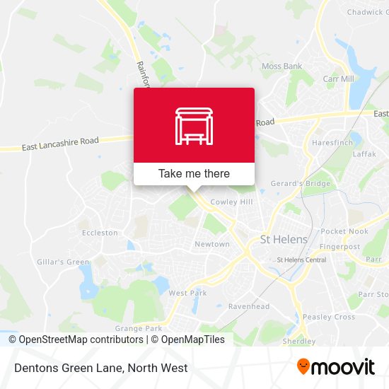 Dentons Green Lane map