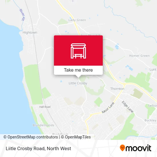 Liitle Crosby Road map