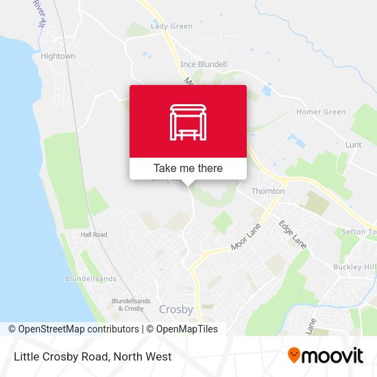 Little Crosby Road map