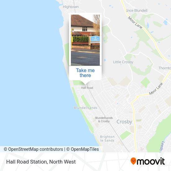 Hall Road Station map
