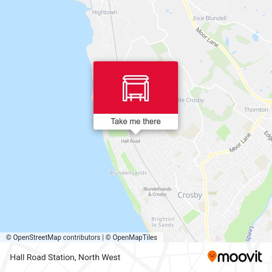 Hall Road Station map