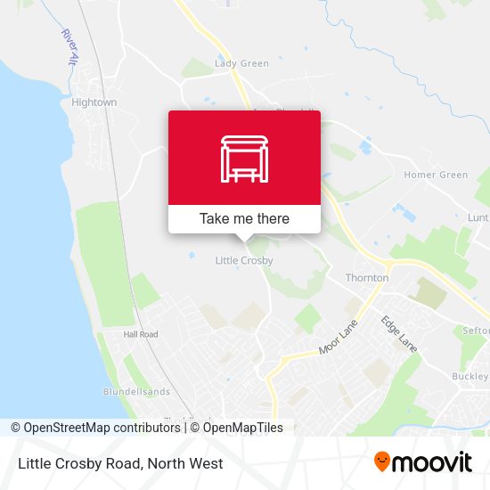 Little Crosby Road map