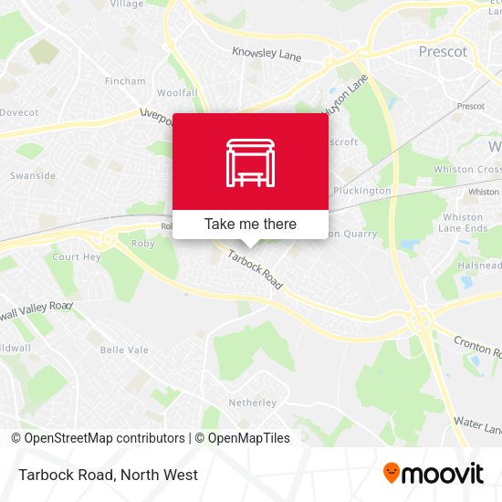 Tarbock Road map