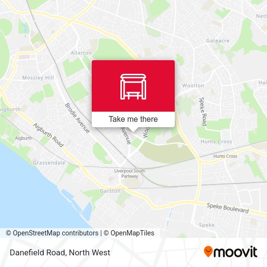 Danefield Road map