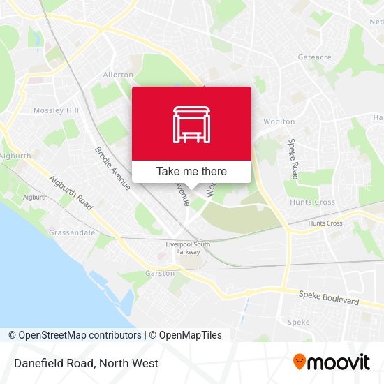 Danefield Road map