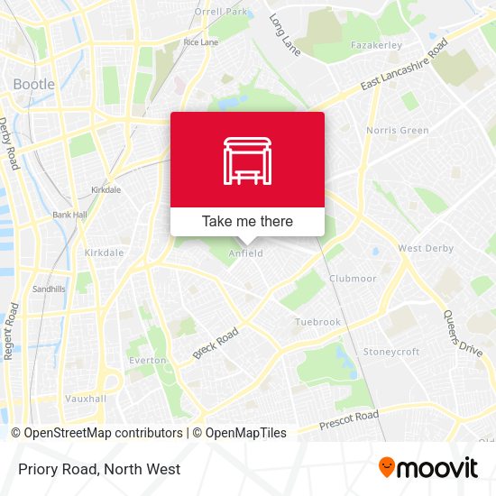 Priory Road map