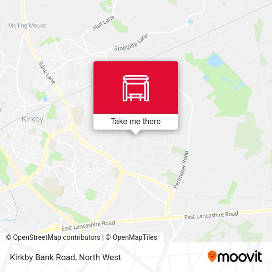 Kirkby Bank Road map