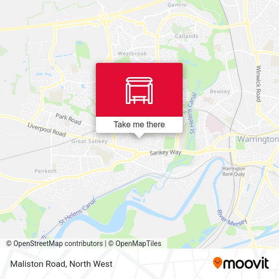 Maliston Road map
