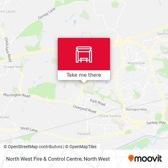 North West Fire & Control Centre map