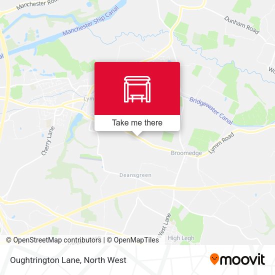 Oughtrington Lane map
