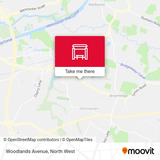 Woodlands Avenue map