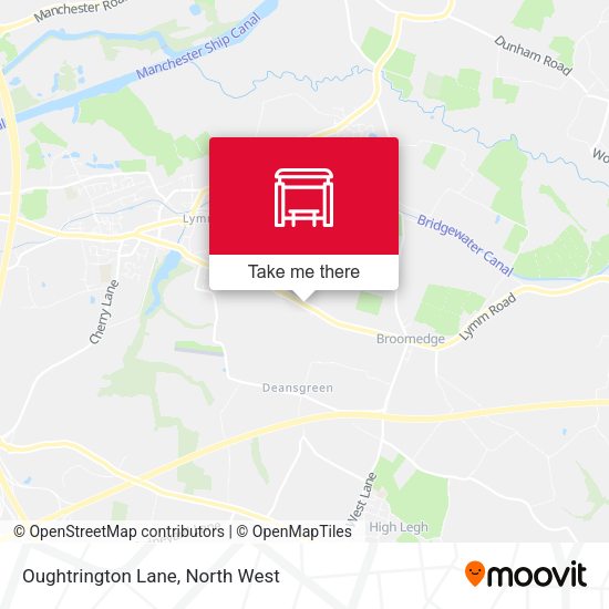 Oughtrington Lane map