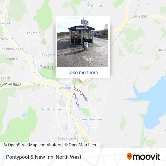 Pontypool & New Inn map
