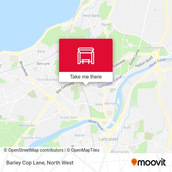 Barley Cop Lane map