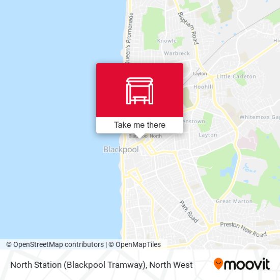 North Station (Blackpool Tramway) map