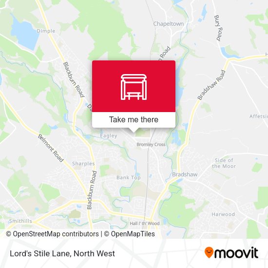 Lord's Stile Lane map