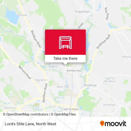Lord's Stile Lane map