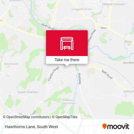 Hawthorns Lane map