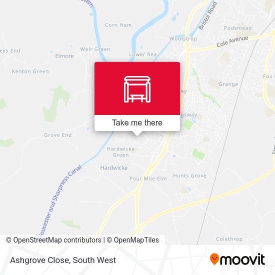 Ashgrove Close, Hardwicke map