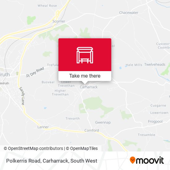 Polkerris Road, Carharrack map