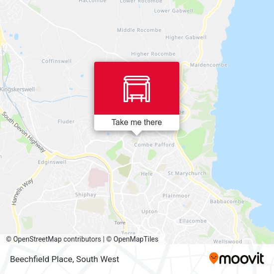 Beechfield Place, Barton map