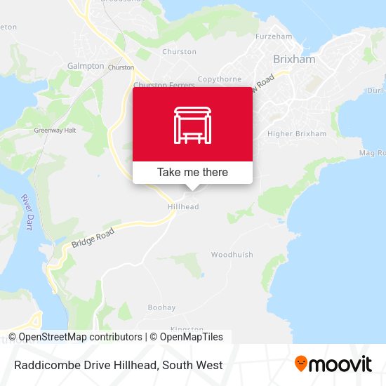 Raddicombe Drive Hillhead map