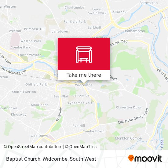 Baptist Church, Widcombe map