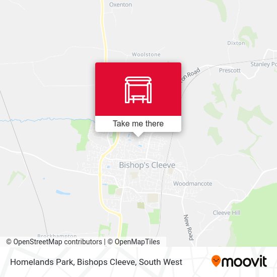 Homelands Park, Bishops Cleeve map