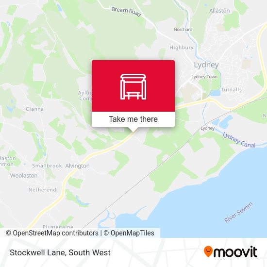 How to get to Stockwell Lane in Aylburton by bus or train?