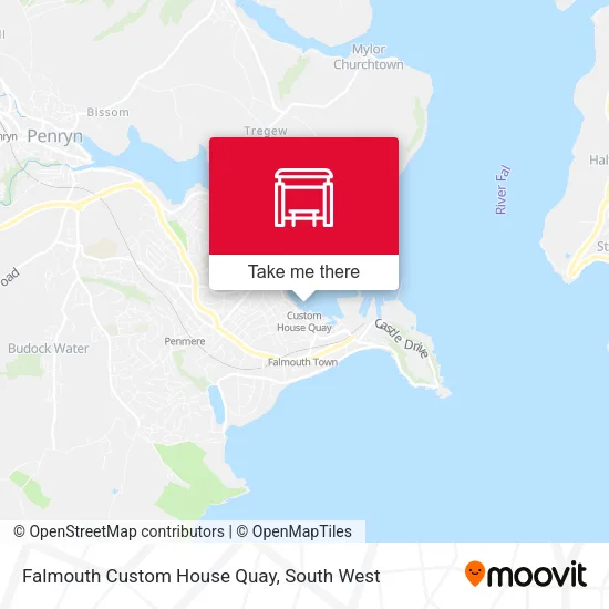 Falmouth Custom House Quay map