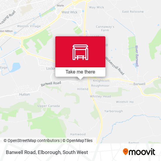 Banwell Road, Elborough map