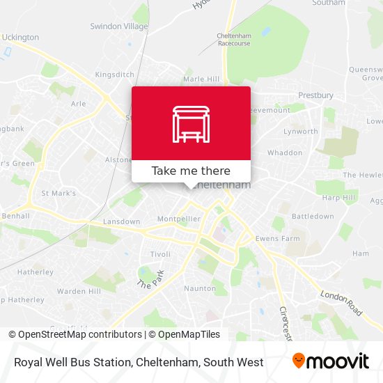 Royal Well Bus Station, Cheltenham map