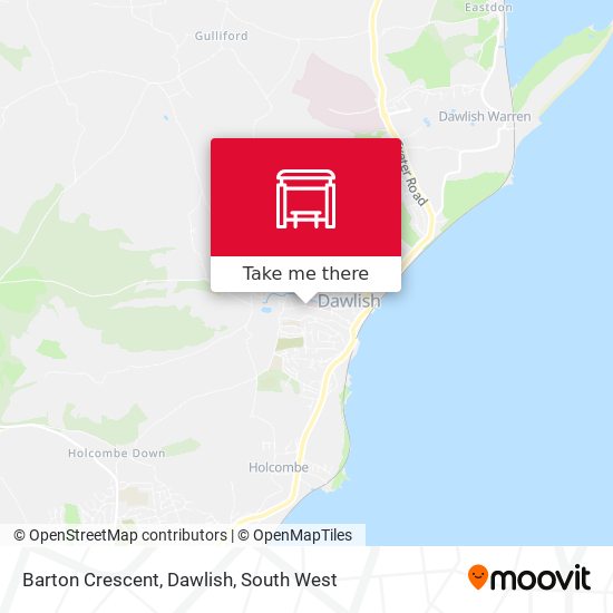 Barton Crescent, Dawlish map