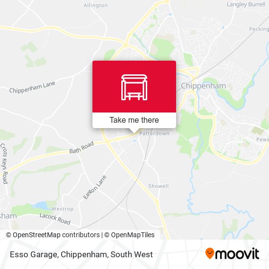 Esso Garage, Chippenham map