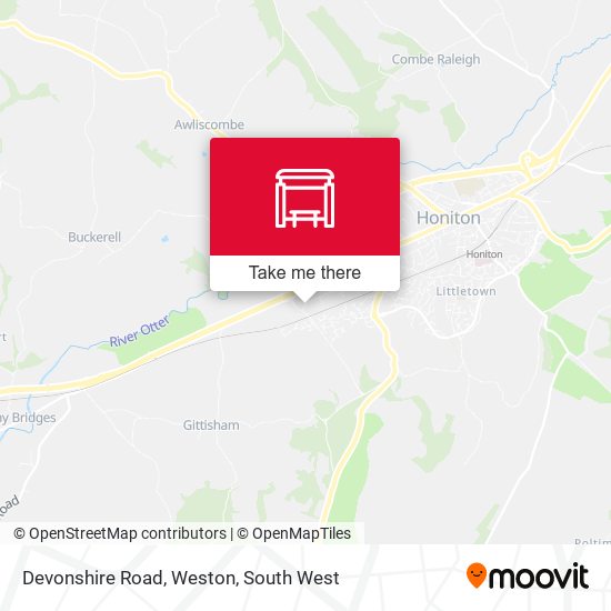 Devonshire Road, Weston map