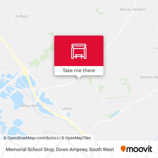 Memorial School Stop, Down Ampney map