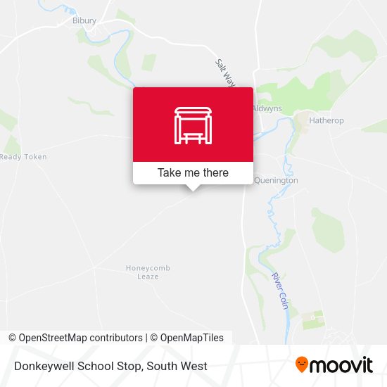 Donkeywell School Stop map
