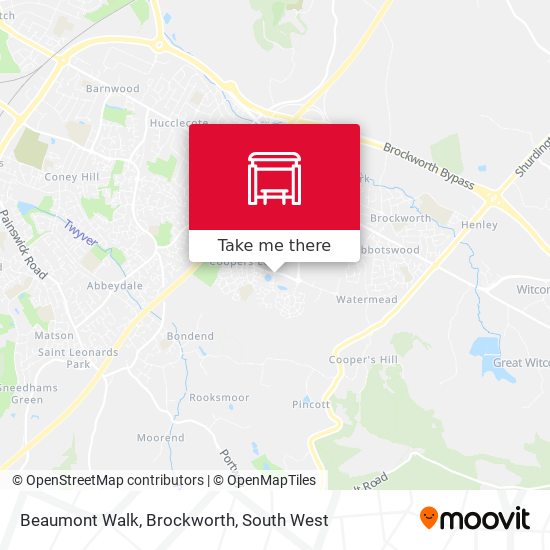 Beaumont Walk, Brockworth map