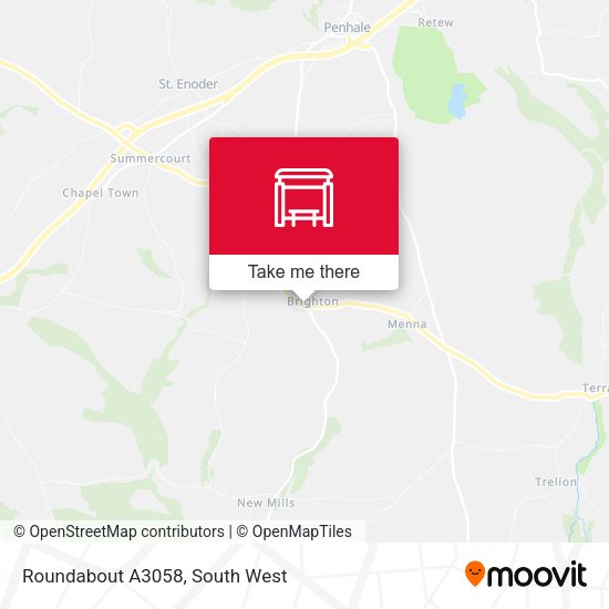 Roundabout A3058 map