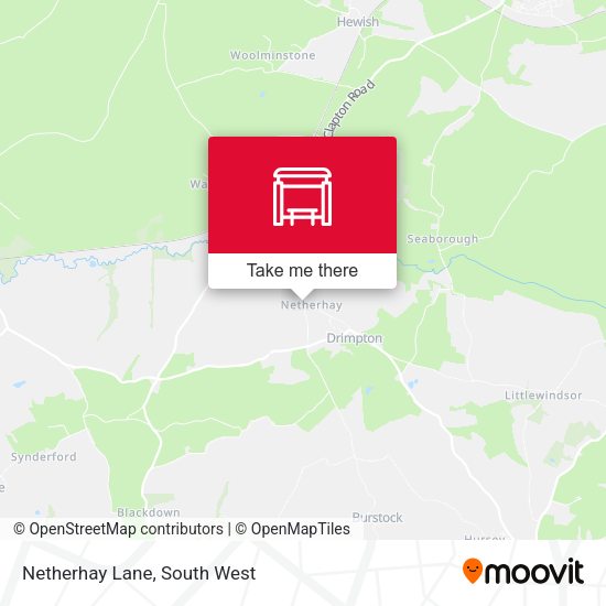 Netherhay Lane map