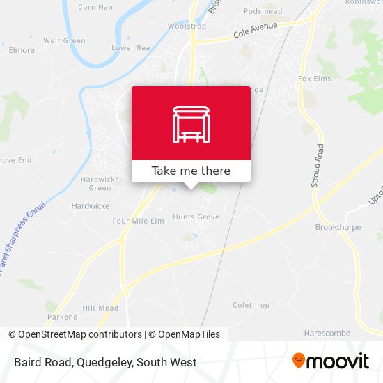 Baird Road, Quedgeley map