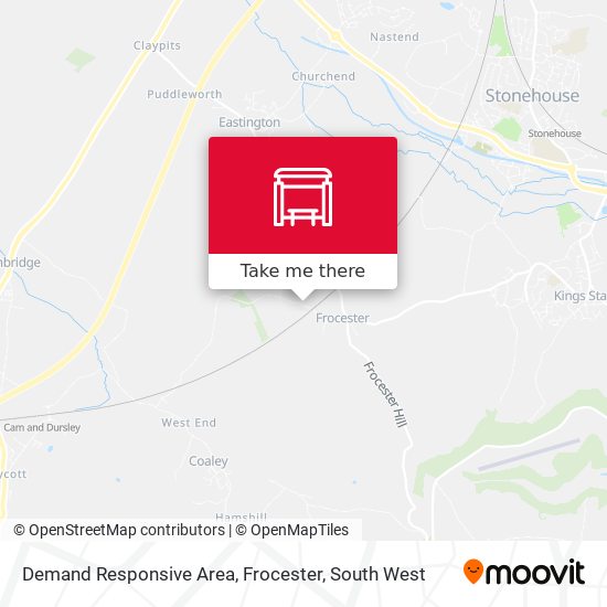 Demand Responsive Area, Frocester map