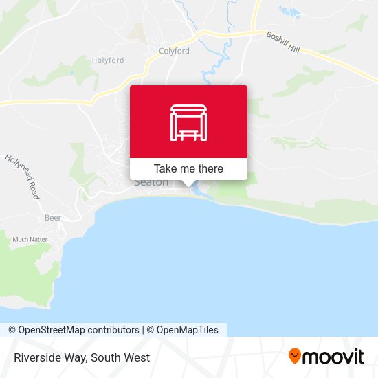 Riverside Way map