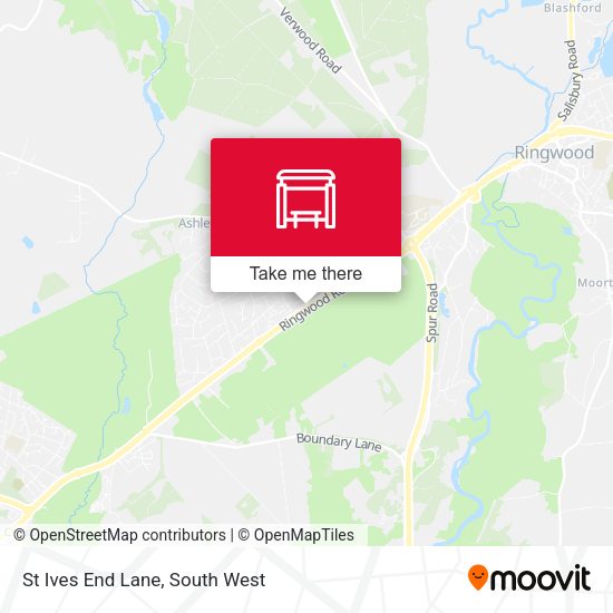 St Ives End Lane map