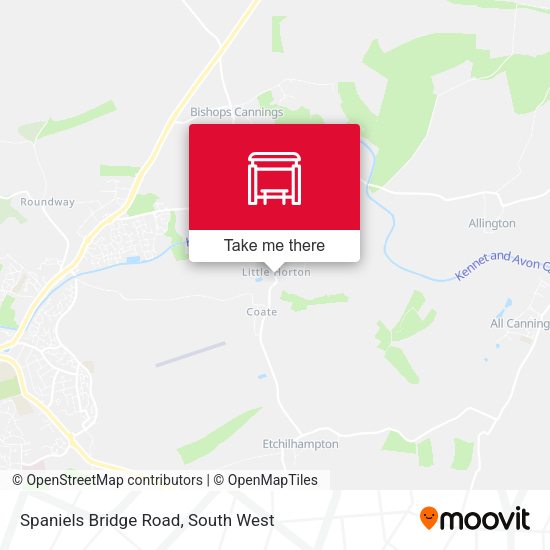 Spaniels Bridge Road map