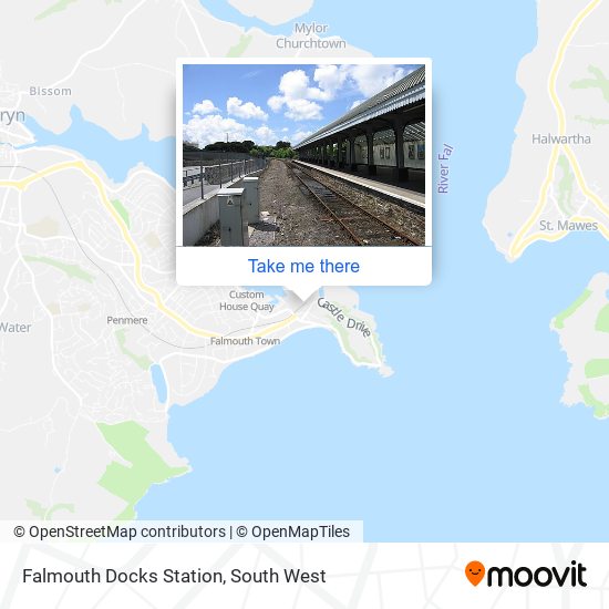 Falmouth Docks Station map
