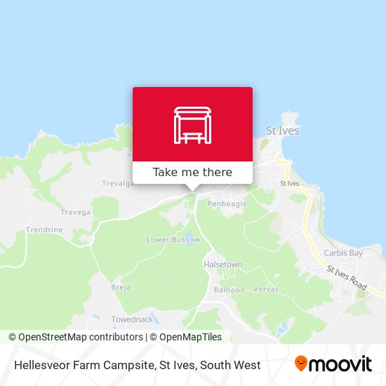 Hellesveor Farm Campsite, St Ives map