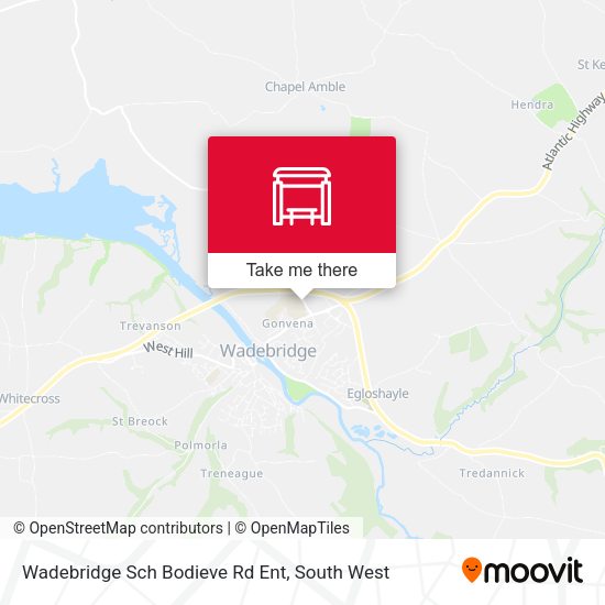 Wadebridge Sch Bodieve Rd Ent map
