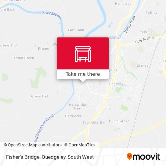 Fisher's Bridge, Quedgeley map