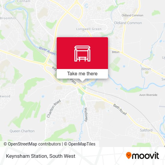 Keynsham Station map